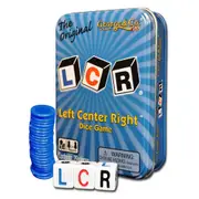 George & Company LCR Left Center Right Dice Family Game Blue Tin Kids 5y+