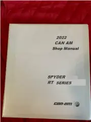 2022 Can-Am Spyder RT series motorcycle service manual printed and binder