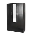 Design Square Modern 3-Door Multi-Purpose Wardrobe Closet Clothes Storage Cabine