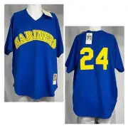 New Ken Griffey Jr 4XL Seattle Mariners Cooperstown Collection Baseball Jersey