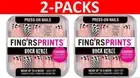 2x FING'RS PRINTS Press-on Nails, NO GLUE NEEDED Rock Rebel Check 31045 (2-PACKS