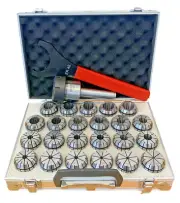 3MT ER40 COLLET CHUCK AND 23PC COLLET SET (3-25MM) WITH SPANNER BY RDGTOOLS
