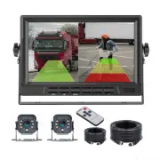 7" Split 2 Screen DVR Monitor BSD 2x Metal Rear View Backup Cameras 12-24v Truck