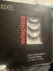 New Lot Of 3 Pairs Of Ardell Wispies Fake False Eyelashes Plus Adhesive