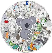 50 Packs Koala Stickers Water Bottles Laptop Phone Motorcycle Computer Guitar Skateboard Hydroflasks Koala Vinyl Sticker Waterproof Aesthetic Trendy Decals for Teens Girls Adults