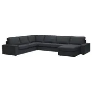 KIVIK corner sofa, 6-seat w chaise longue, Tresund anthracite