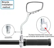 1 Pair Bicycle Mirror Bicycle Rear View Mirror Blindsight Multi Angle Adjusta...