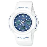 在飛比找PChome商店街優惠-CASIO G-SHOCK/六局電波藍白雙色運動腕錶/AWG