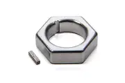 Jones CSN-6103-A Mandrel Nut 1/8" Keyway 1-1/8" Mandrel Aluminum Clear Anodized