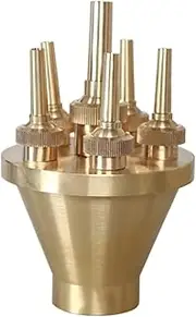 Pond Water Features 1" 1.5" 2" Center Straight Fountain Nozzles Stainless Steel Brass Garden Pool Outdoor Music Water Features Fountain Supplies(1.5 (Brass))