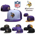 NFL MINNESOTA VIKINGS SNAPBACK 帽嘻哈帽帽子帆布純色帽