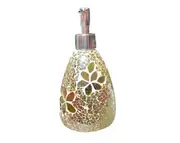Frangipani Glass Mosaic Soap Dispenser Pump Bottle Soap Holder Crystal Colourful