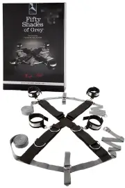 Fifty Shades Keep Still Over The Bed Cross Restraint Kit With Blindfold