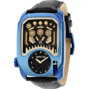 Invicta Men's Watch Cuadro Pinball Game Quartz Black and Gold Dial Strap 35453