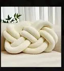 1pc Plush Knotted Throw Pillow - Soft Backrest Cushion for Sofa, Bed, and...