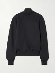 [TOTEME] TOTEME - Cotton-jersey Turtleneck Sweater - Charcoal - xx small xx small Gray