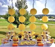 24x yellow paper lanterns engagement wedding birthday party home bar decorations
