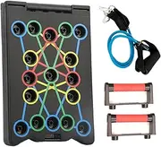 Pushup Machine,Folding Press Pushup Board - Portable Ab Core Trainer Strength Training Multifunctional Exercise Board for Body Muscle Shoulders Chest Back Exercises