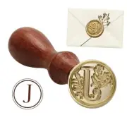 Alphabet Initials Wax Sealing Stamps Wax Press Vintage Stamps Wooden Stamps J
