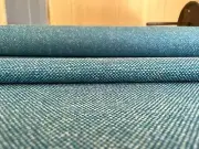 1.875 yds Camira Silk Monarch Blue Dobby Wool Flax Upholstery Fabric SLK15 A