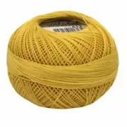 Lizbeth Egyptian Cotton Crochet Thread Size 10 Color 613 Medium Golden Yellow