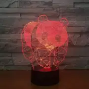 3D Cute Panda Night Light 7 Color Change LED Lamp Desk Lamp Touch Switch C