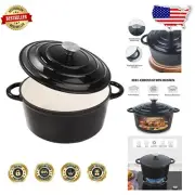 Dishwasher Safe 6 Quart Enamel Dutch Oven - Perfect for All Cooking Styles