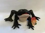 Folkmanis Large Bullfrog Hand Puppet Full Body Frog Toad Realistic 13”Great Cond