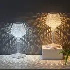 Touch Control Desk Light Stepless Dimming Crystal Table Lamp For Bedroom Living