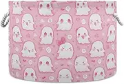 Yoogain Cartoon Cute Pink Halloween storage basket foldable and waterproof dirty clothes hamper with sturdy handle cubbies Decoraciones square for room shelf nursery