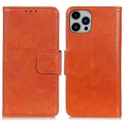 For iPhone 15 Pro Max Anti-fall Split Leather Phone Case Nappa Texture Cover with Stand Wallet
