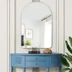 Arched Wall Mirror 36"X24" Large Bedroom Mirror with Aluminum Alloy Thin Fram...