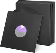 20Pcs Record Sleeves, 12 inch Record Kraft Paper Jackets, Matte Black Record Covers, 33RPM Protective Outer Sleeves, for LP Record