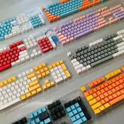 104pcs/Set Mechanical Keyboard Keycaps Backlit Two-Color Replacement ABS Key Cap