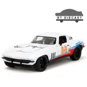 JADA BIGTIME MUSCLE 1966 CHEVROLET CORVETTE #66 TOYO TIRES 1/24 WHITE 35205