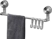 Suction Cup Towel Rack,Bath Wall Shelf Rack - Shower Towel Rack, Bath Towel Holder, Hand Towel Holder for Bathroom, Kitchen, Laundry Room, Shower