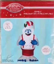 Rudolph Red Nose Reindeer - Bumble Air blown/Lit Yard Decor 3.5’ Efficient New