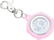 [Healeved] Electronic Stopwatch Watch Nursing Student Nurse Fob Watch Digital Nursing Watch Clip on Watch Display Medical Handless Watch Digital Fob Watches Pink Stainless Steel