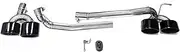 Stainless Steel Exhaust Tailtip Compatible For Benz W204 C180 C200 C260 Upgrade C63 Four Outlet Tailtip Muffler Exhaust System(Black 26cm)