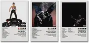 Travis Scott Poster Album Cover Poster A Set of 3 Canvas Posters Room Aesthetic Festival Gift Family Bedroom Decor Wall Art Home24x36inch(60x90cm)-3pcs Style