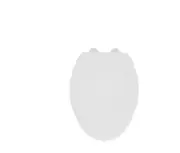 Mirabelle MIRTSEZ201 White Toilet Seat Cover Height: 1.75 in. Length: 18.19 in.
