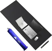 Cacoy Large Desk Pad 120x50cm, Double-Sided PU Leather Gaming Mouse Pad for PC Laptop, Waterproof Keyboard Mouse Mat Non-Slip Desk Protector Desk Writing Pad for Home Office Work - Black