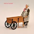Wooden Wheel Barrow Stall Flowers / vegetables store shop display dollhouse mini