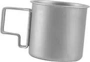 kokiya Outdoor Camping Cup, 380ml Camping Mug, Foldable Handles Titanium Cup Drinkware for Touring Picnic Trekking Hiking
