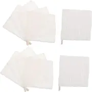 10pcs Gauze Square Scarf Towels Washcloths Burp Cloths Bulk Supplies Necessities Towel Wash Clothes Wash Cloths for Babies Wash Clothes Cotton White