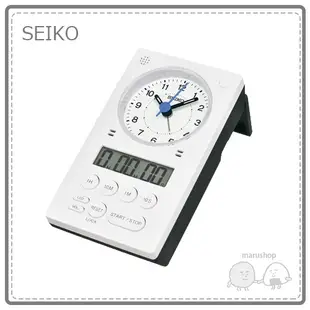 【日本】 SEIKO 精工 桌上 時鐘 鬧鐘 計時器 學習 辦公 讀書 貪睡 閃燈 電子音 音量調整 KR514 W