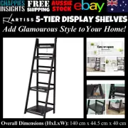 Artiss Book Decor Trinket Shelves Shelf Shelving 5 Tier Wooden Ladder Stand