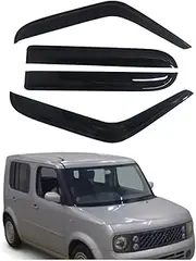 Door Visor, Compatible with Nissan Cube 2002-2006 Tape-on WeatherShields Sun Rain Guards Window Deflectors