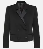 [Isabel Marant] Isabel Marant Hastagd cropped wool tuxedo jacket AU 6 black