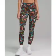 LULULEMON x YOLANDE MUTALE Leggings Size 2 Wunder Train HR 25” Coral Kiss Multi